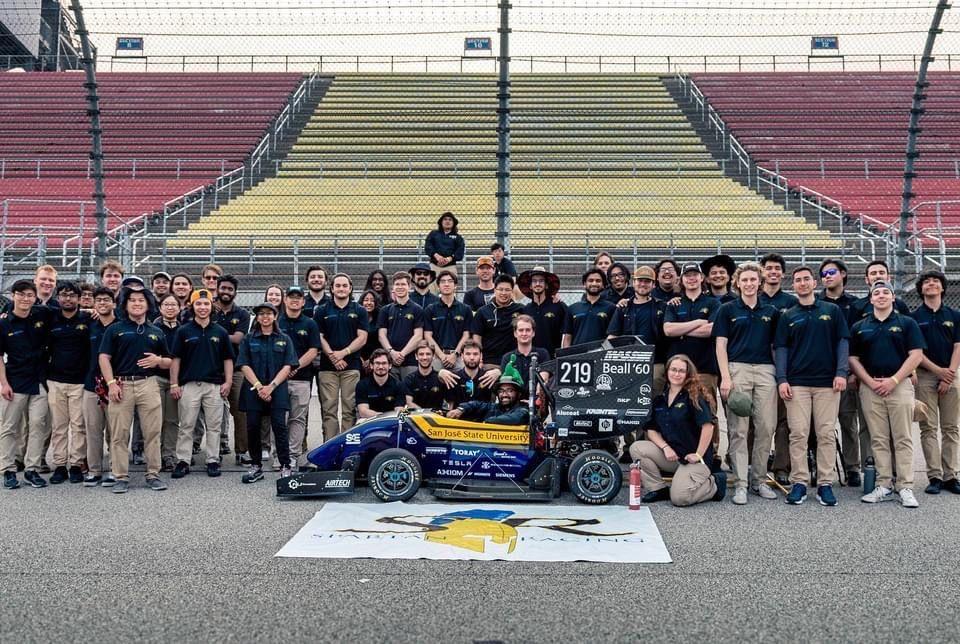 Spartan Racing Electric team with Formula SAE car
